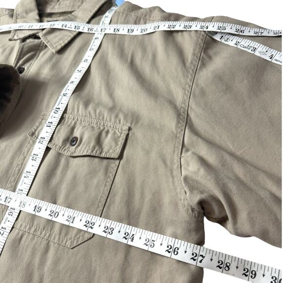 Levis Canvas Chore Jacket Khaki Tan Flannel Lined 2XL Shacket Barn Coat Workwear - Picture 12 of 16